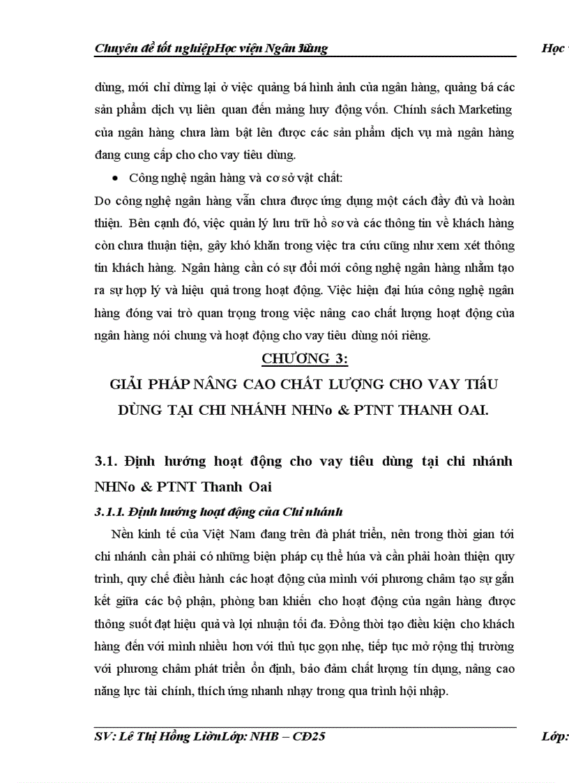 image for page Thực trạng và giải pháp nâng cao chất lượng cho vay tiêu dùng tại chi nhánh NHNo PTNT Thanh Oai 1