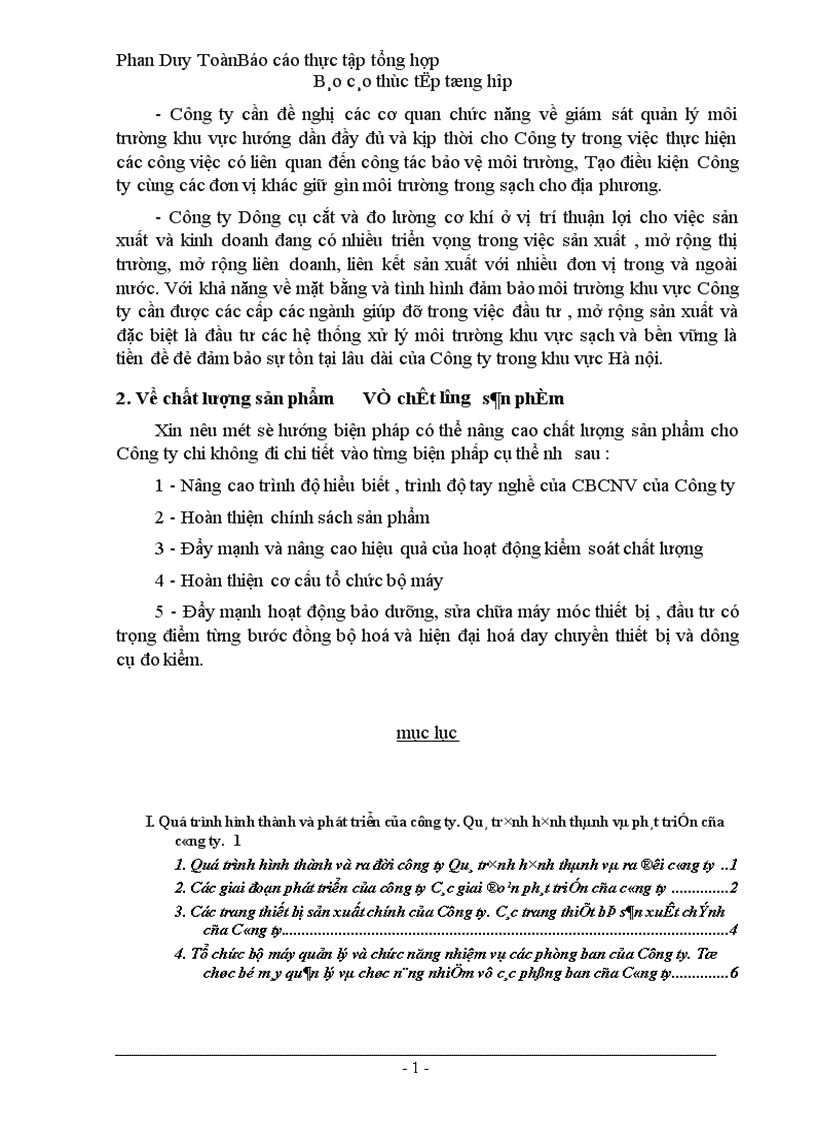 image for page Báo cáo thực tập Công ty dụng cụ cắt và đo lường Cơ khí