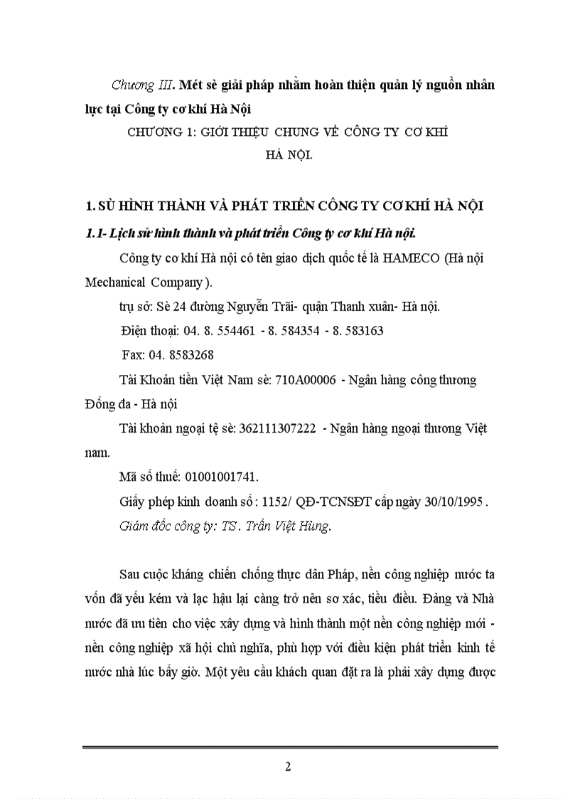 image for page Hoàn thiện quản lý nguồn nhân lực tại công ty cơ khí Hà Nội 1