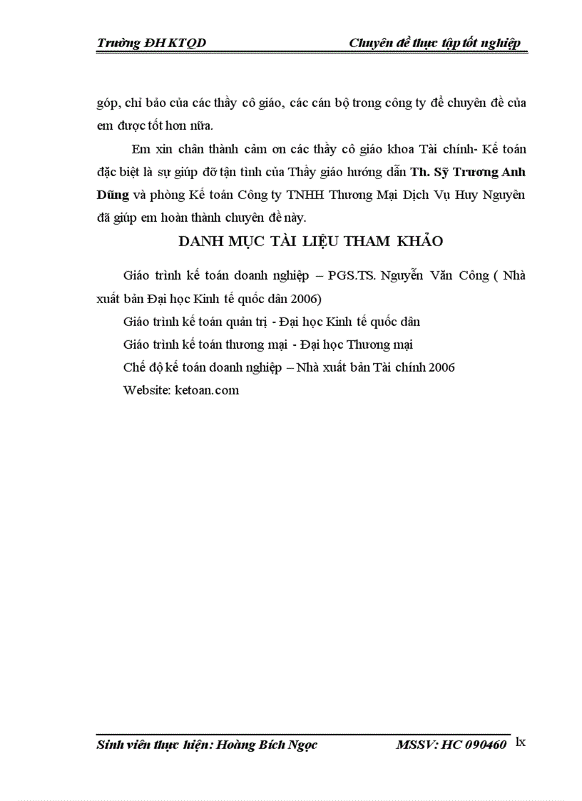image for page Hoàn thiện kế toán bán hàng và xác định kết quả kinh doanh tại Công ty TNHH Thương Mại và Dịch Vụ Huy Nguyên 1