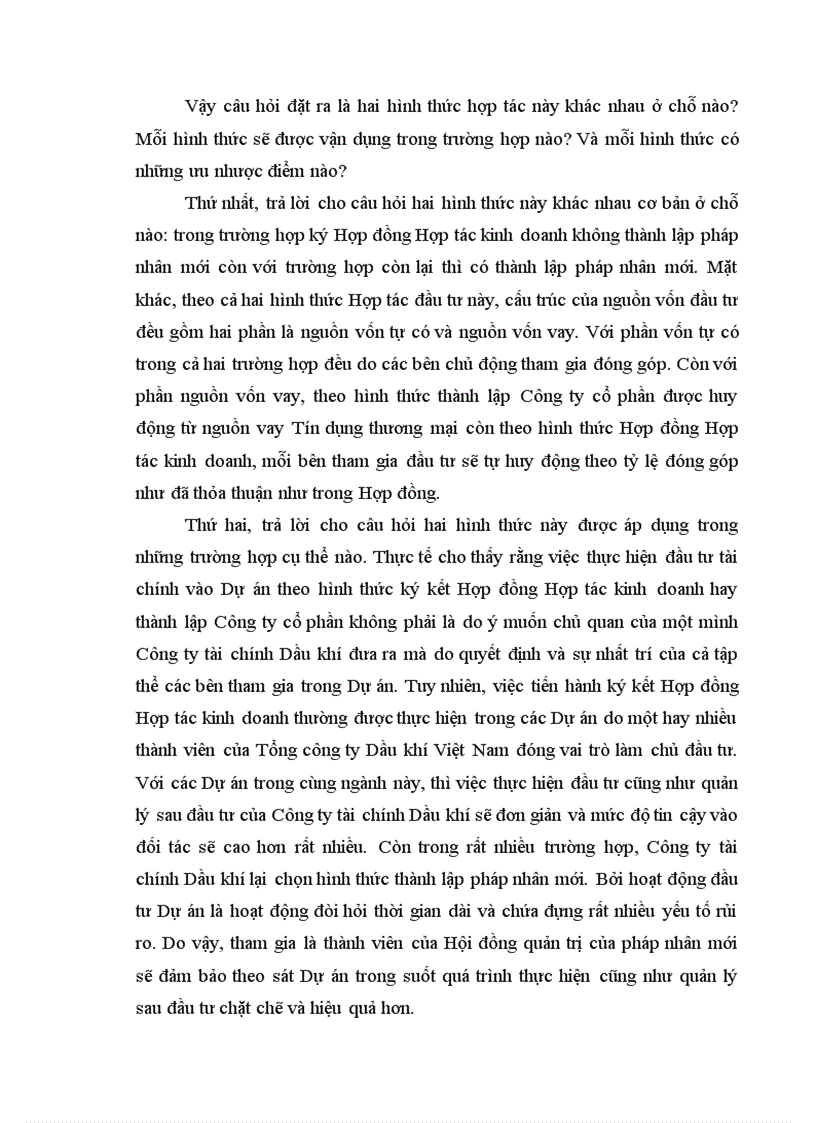 image for page Tình hình đầu tư tài chính vào Dự án tại Công ty tài chính Dầu khí thuộc Tổng công ty Dầu khí Việt Nam 1