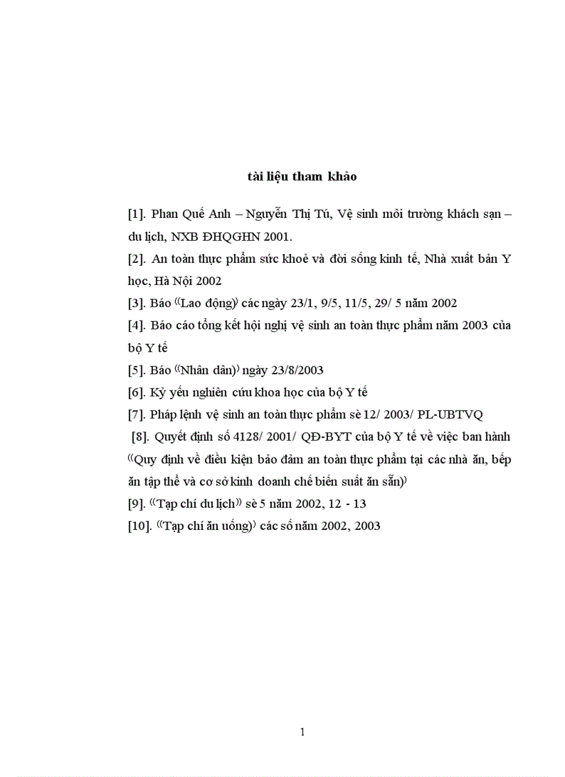 image for page Thực trạng và giải pháp nhằm đảm bảo vệ sinh an toàn thực phẩm tại các khách sạn trên địa bàn Hà Nội 1