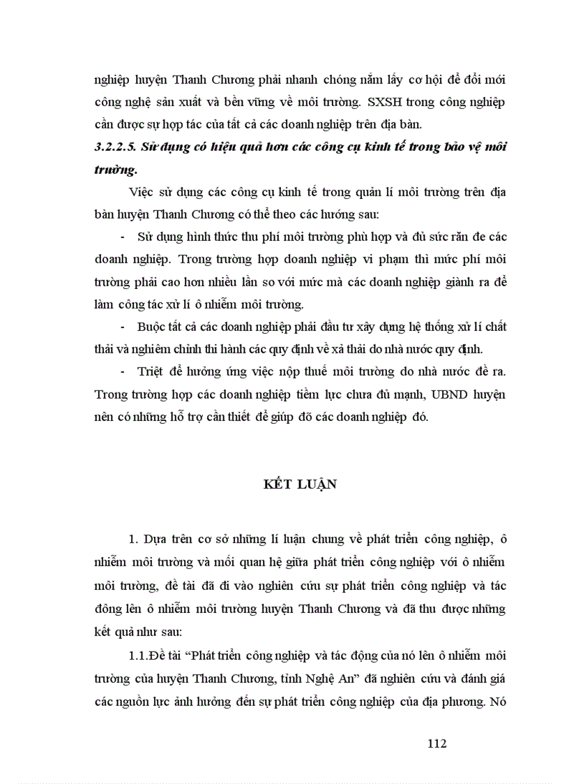 image for page Phát triển công nghiệp và tác động của nó lên ô nhiễm môi trường ở huyện Thanh Chương tỉnh Nghệ An 1