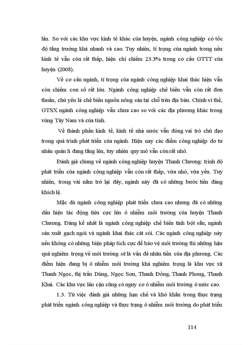 image for page Phát triển công nghiệp và tác động của nó lên ô nhiễm môi trường ở huyện Thanh Chương tỉnh Nghệ An 1