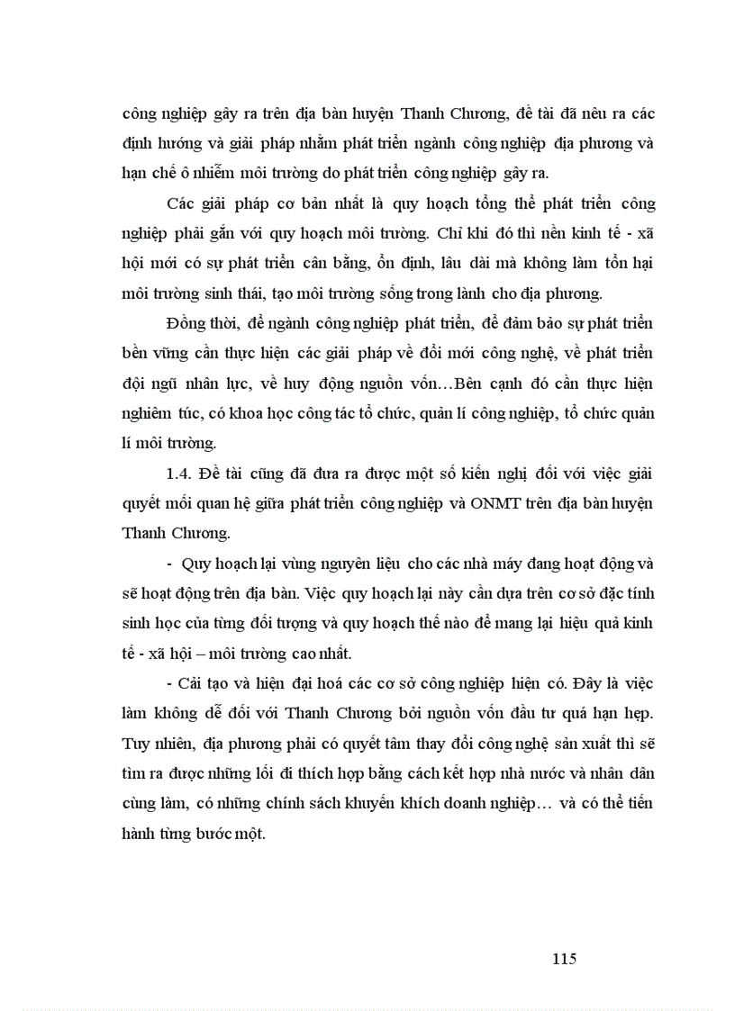 image for page Phát triển công nghiệp và tác động của nó lên ô nhiễm môi trường ở huyện Thanh Chương tỉnh Nghệ An 1