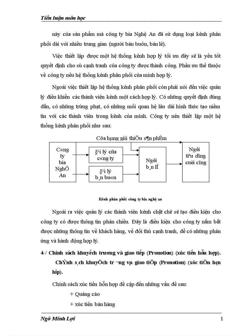 image for page Chiến lược Marketing mix cho cạnh tranh nhãn hiệu của Công ty bia Nghệ An 1