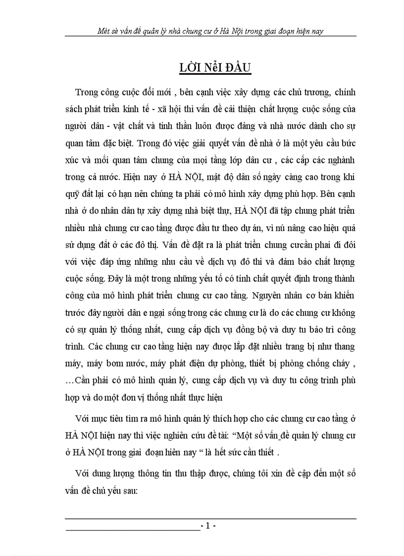 image for page Một số vấn đề quản lý nhà chung cư ở trong giai đoạn hiện nay 1