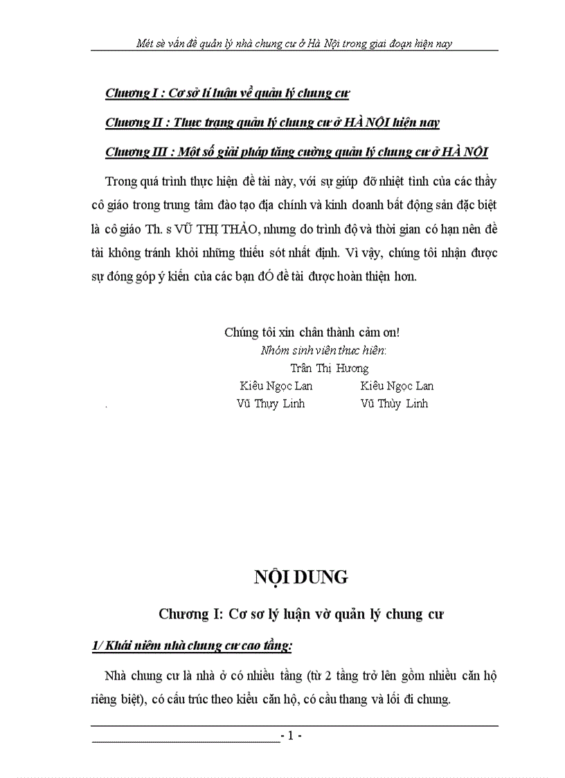 image for page Một số vấn đề quản lý nhà chung cư ở trong giai đoạn hiện nay 1