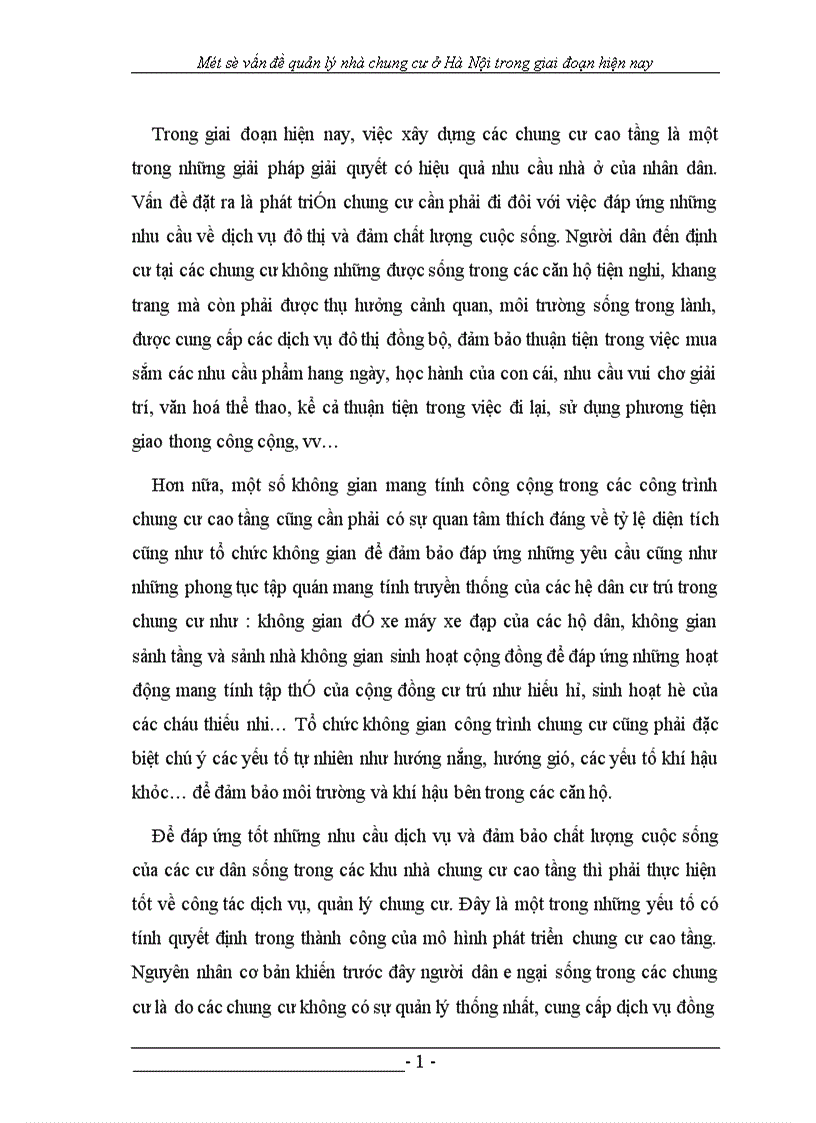 image for page Một số vấn đề quản lý nhà chung cư ở trong giai đoạn hiện nay 1