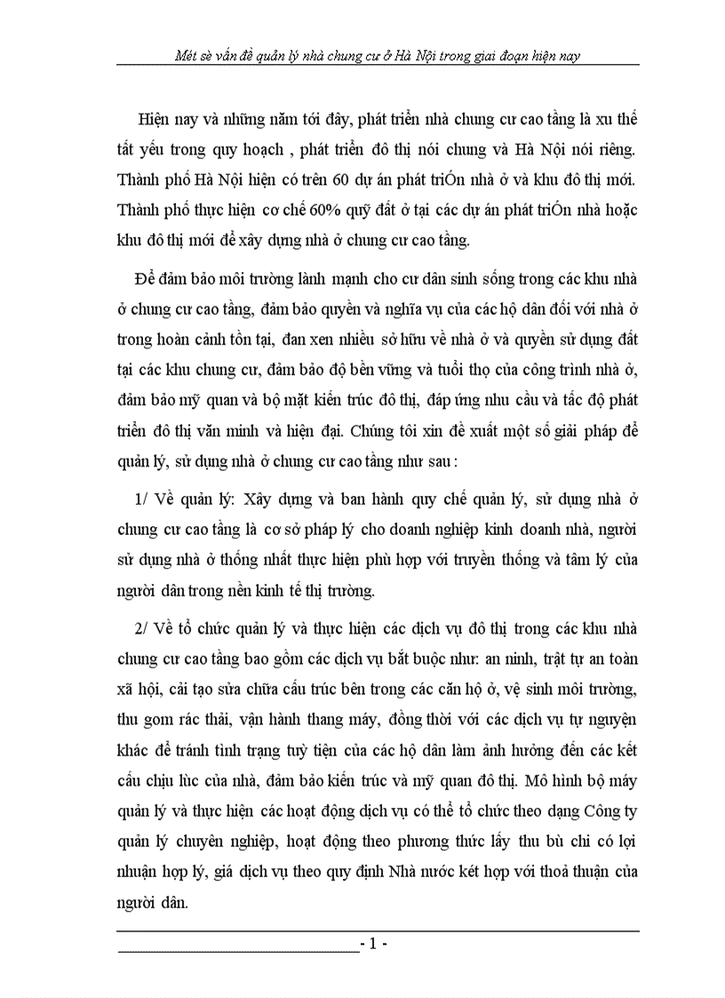 image for page Một số vấn đề quản lý nhà chung cư ở trong giai đoạn hiện nay 1