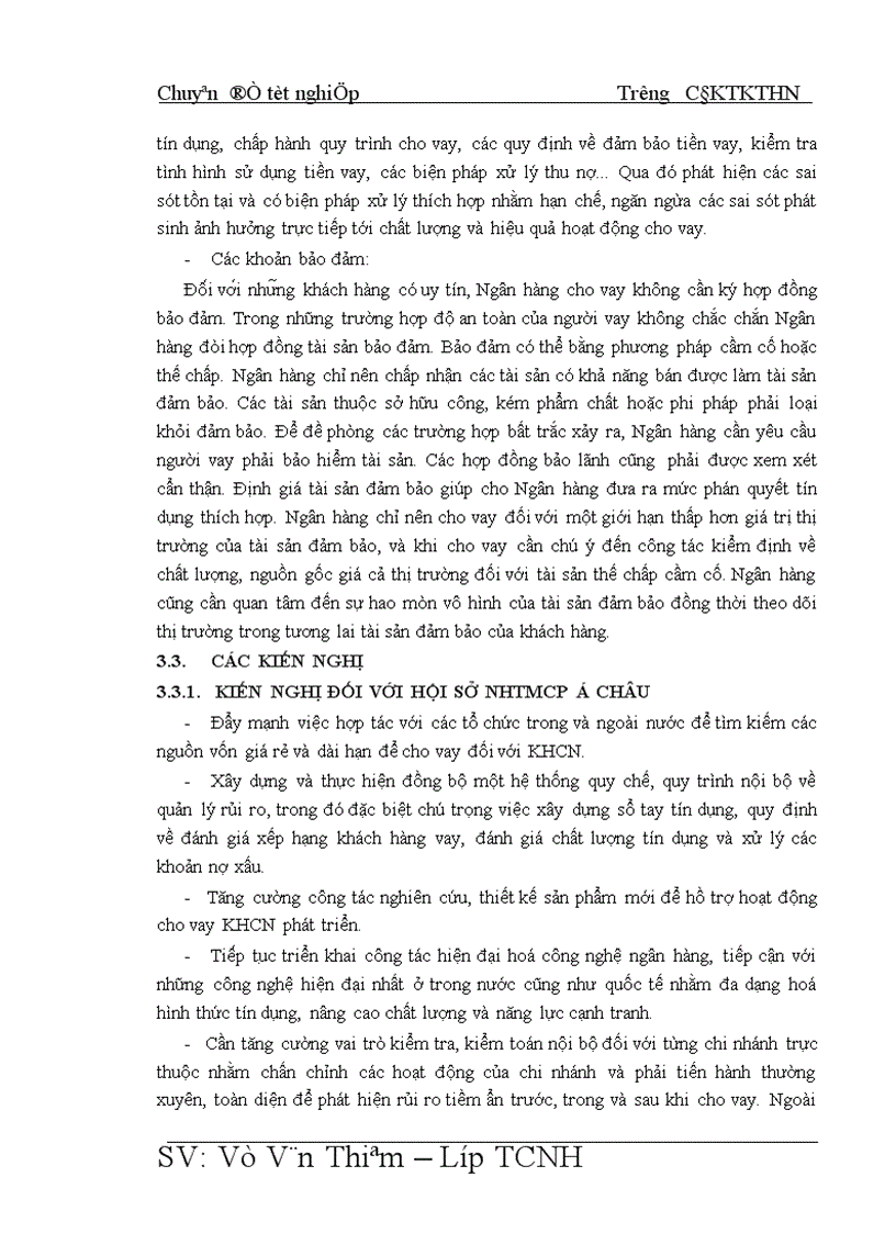 image for page Giải pháp mở rộng cho vay khách hàng cá nhân tại NHTMCP Á Châu chi nhánh Hà Nội
