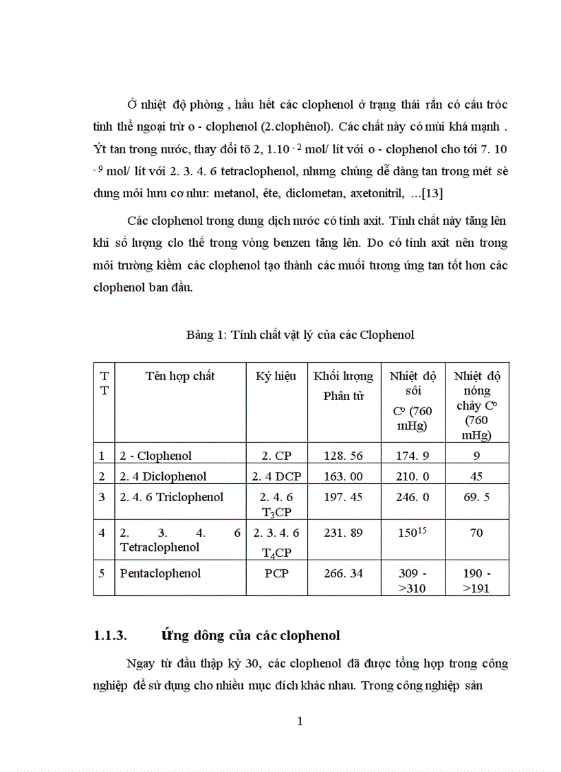 image for page Ứng dụng kỹ thuật HPLC vào việc tách và phân tích định lượng các clophenol trong nước