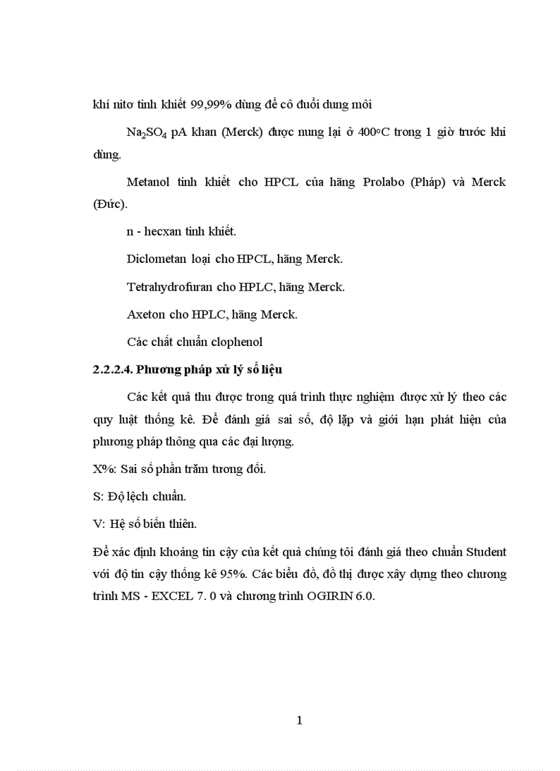 image for page Ứng dụng kỹ thuật HPLC vào việc tách và phân tích định lượng các clophenol trong nước