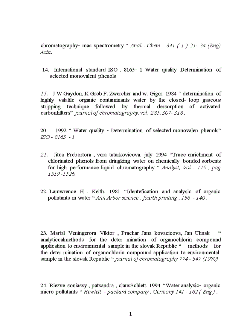 image for page Ứng dụng kỹ thuật HPLC vào việc tách và phân tích định lượng các clophenol trong nước