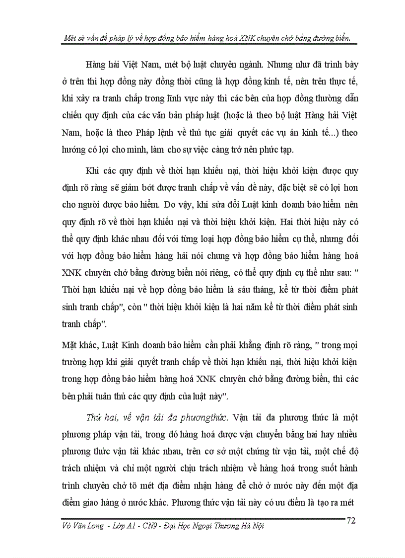 image for page Một số vấn đề pháp lý về hợp đồng bảo hiểm hàng hoá XNK chuyên chở bằng đường biển