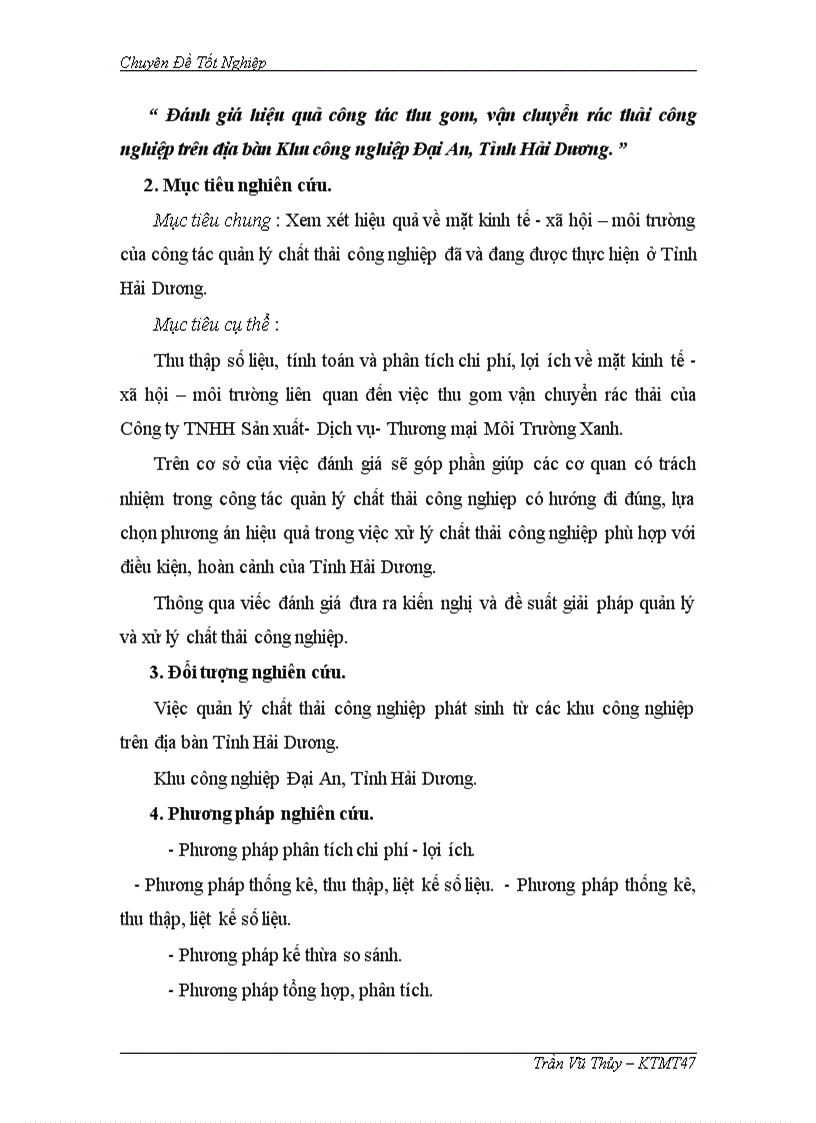 image for page Đánh giá hiệu quả công tác thu gom vận chuyển rác thải công nghiệp trên địa bàn Khu công nghiệp Đại An Tỉnh Hải Dương 1