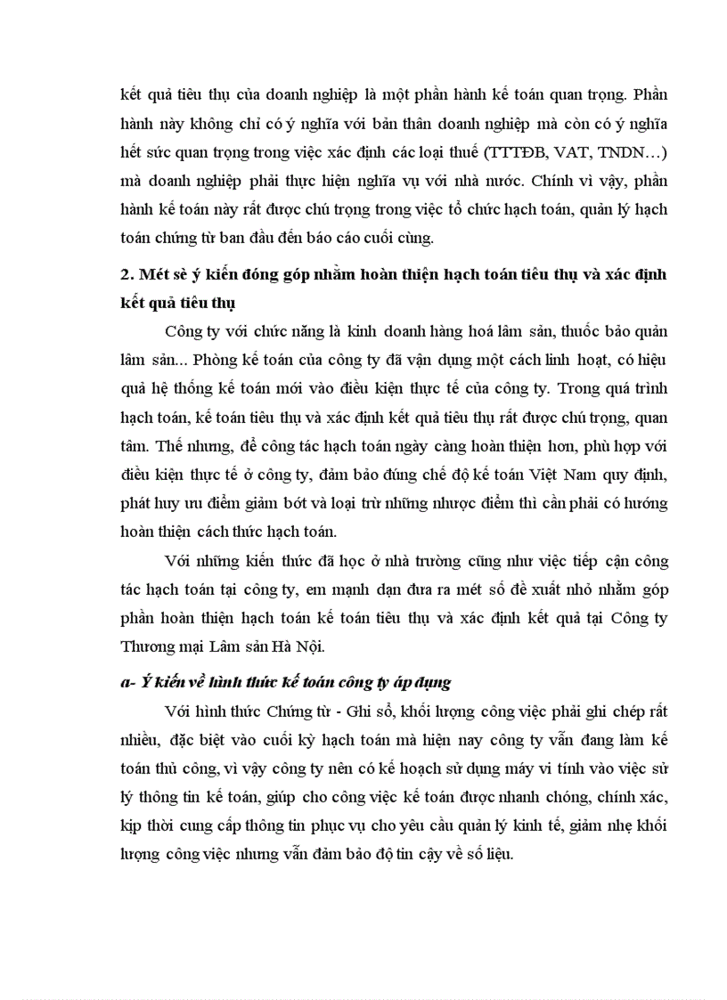 image for page Hoàn thiện hạch toán tiêu thụ hàng hoá và xác định kết quả tiêu thụ tại Công ty Thương mại Lâm sản Hà Nội 1