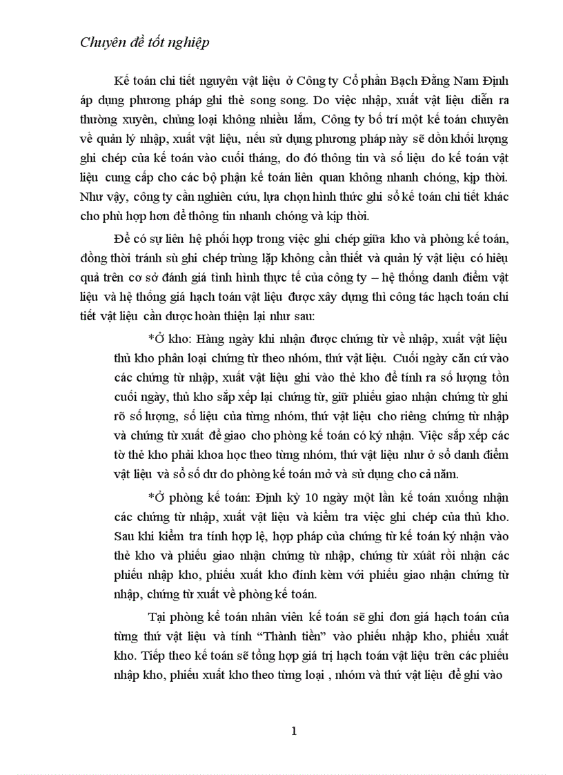 image for page tổ chức công tác kế toán nguyên vật liệu tại công ty cổ phần Bạch Đằng Nam Định 1