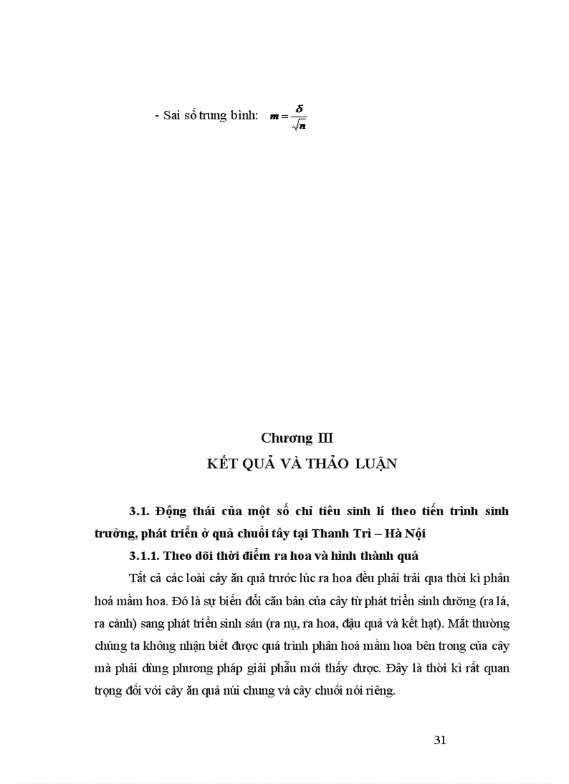 image for page Nghiên cứu động thái một số chỉ tiêu sinh lý hoá sinh theo tiến trình sinh trưởng phát triển của quả chuối tây tại huyện Thanh Trì Hà Nội 1