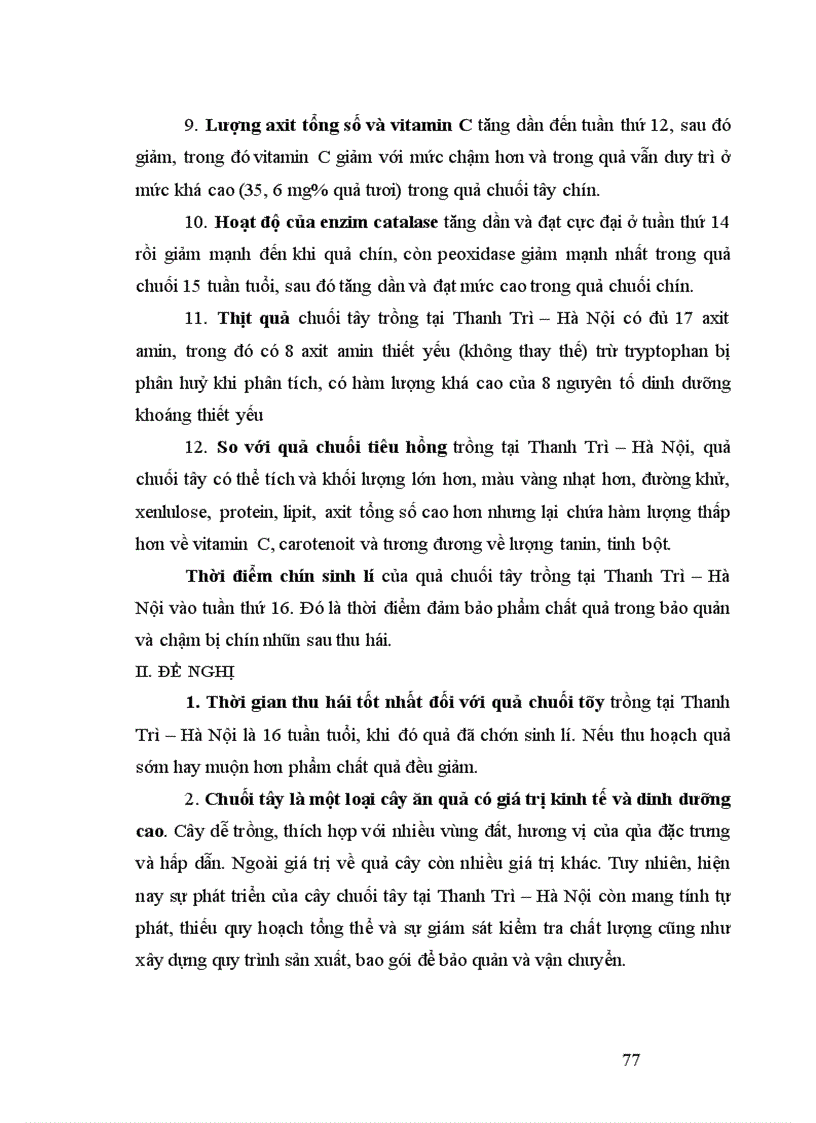image for page Nghiên cứu động thái một số chỉ tiêu sinh lý hoá sinh theo tiến trình sinh trưởng phát triển của quả chuối tây tại huyện Thanh Trì Hà Nội 1
