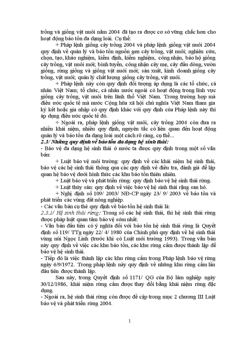 image for page Đánh giá thực trạng pháp luật về bảo tồn đa dạng sinh học ở nước ta