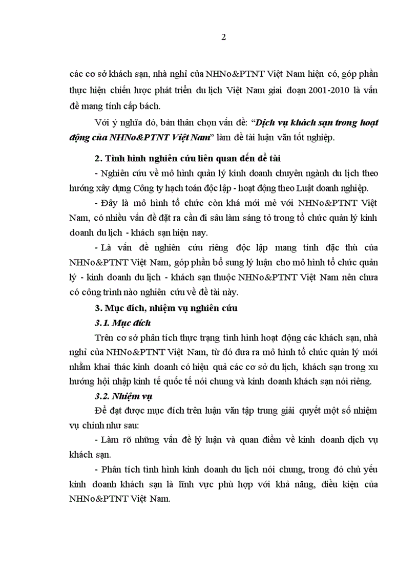 image for page Dịch vụ khách sạn trong hoạt động của NHNo PTNT Việt Nam 1