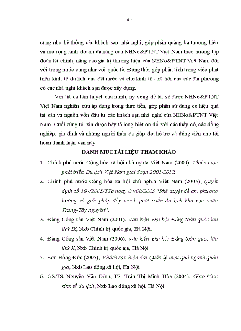 image for page Dịch vụ khách sạn trong hoạt động của NHNo PTNT Việt Nam 1