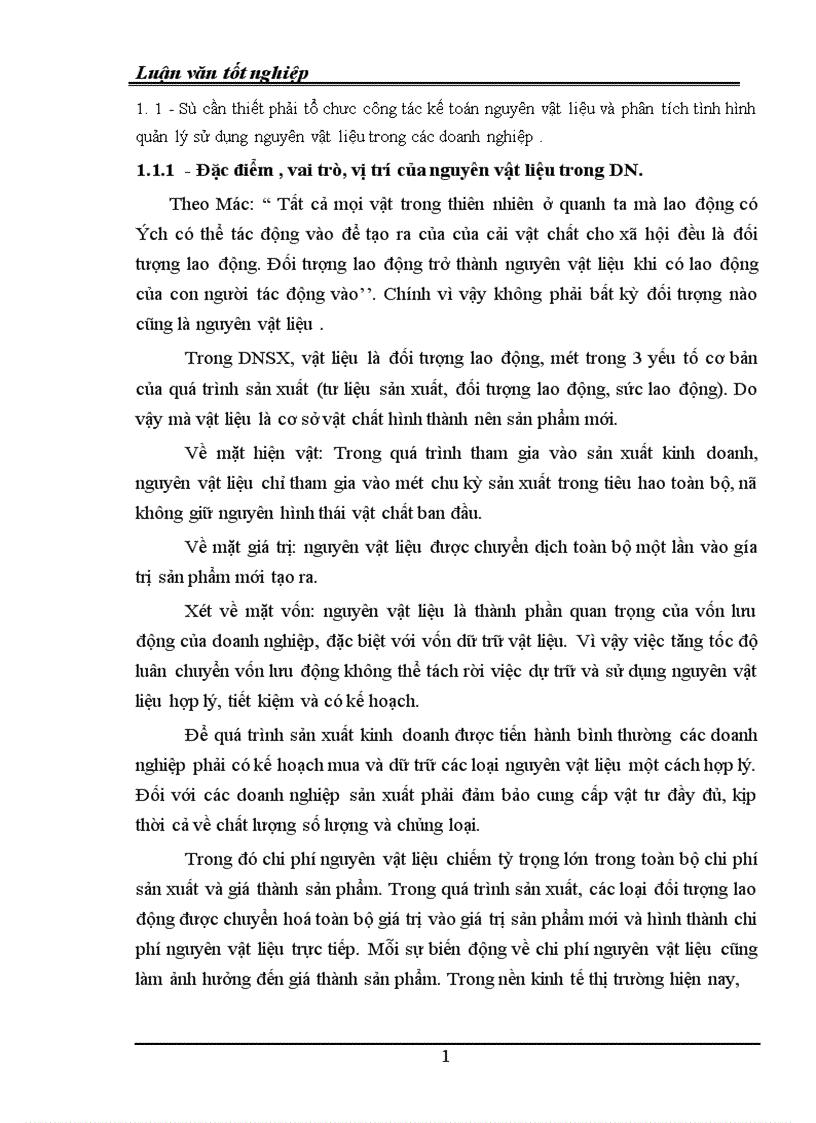 image for page Thực trạng tổ chức công tác kế toán nguyên vật liệu và phân tích tình hình quản lý sử dụng nguyên vật liệu ở Công ty Xây dựng lắp máy Điện nước Hà Nội 1