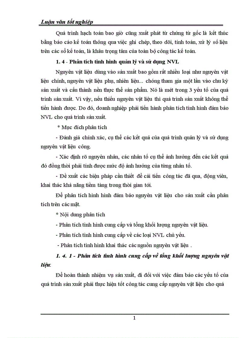 image for page Thực trạng tổ chức công tác kế toán nguyên vật liệu và phân tích tình hình quản lý sử dụng nguyên vật liệu ở Công ty Xây dựng lắp máy Điện nước Hà Nội 1