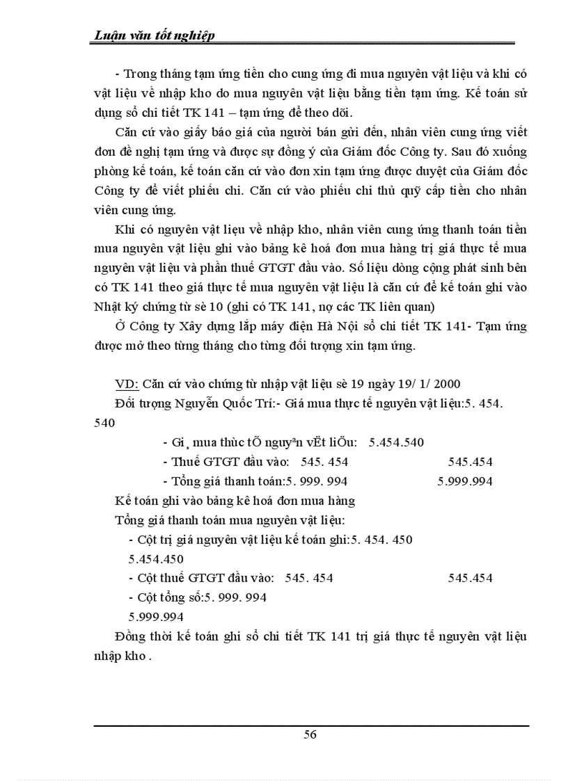 image for page Thực trạng tổ chức công tác kế toán nguyên vật liệu và phân tích tình hình quản lý sử dụng nguyên vật liệu ở Công ty Xây dựng lắp máy Điện nước Hà Nội 1
