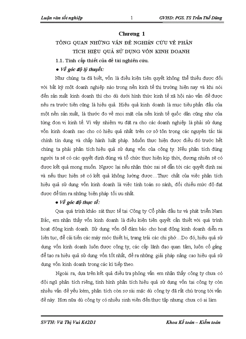 image for page Phân tích hiệu quả sử dụng vốn kinh doanh tại công ty Cổ phần đầu tư và phát triển Nam Bắc