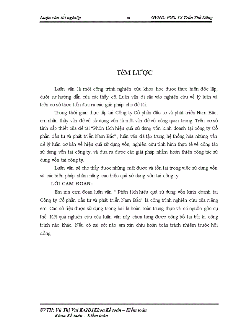 image for page Phân tích hiệu quả sử dụng vốn kinh doanh tại công ty Cổ phần đầu tư và phát triển Nam Bắc
