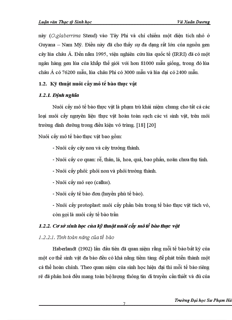 image for page Nghiên cứu nuôi cấy in vitro và ảnh hưởng của phóng xạ tia gamma nguồn Co60 vào giai đoạn callus và giai đoạn hạt nảy mầm của một số dòng lúa có triển vọng 1