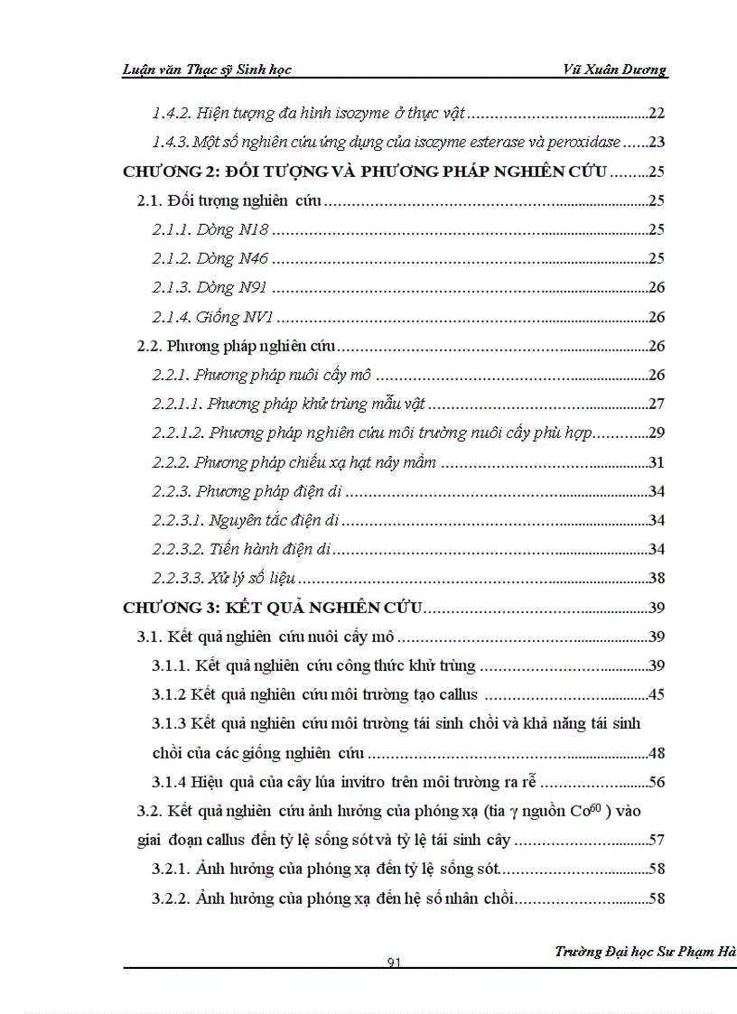 image for page Nghiên cứu nuôi cấy in vitro và ảnh hưởng của phóng xạ tia gamma nguồn Co60 vào giai đoạn callus và giai đoạn hạt nảy mầm của một số dòng lúa có triển vọng 1