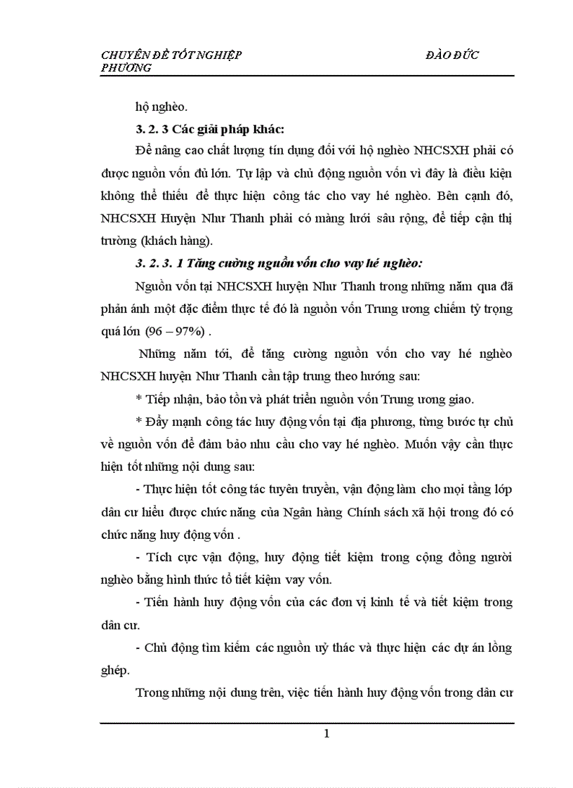 image for page Cho vay hộ nghèo tại Ngân hàng Chính sách xã hội Huyện Như Thanh Tỉnh Thanh Hoá Thực trạng và giải pháp 1