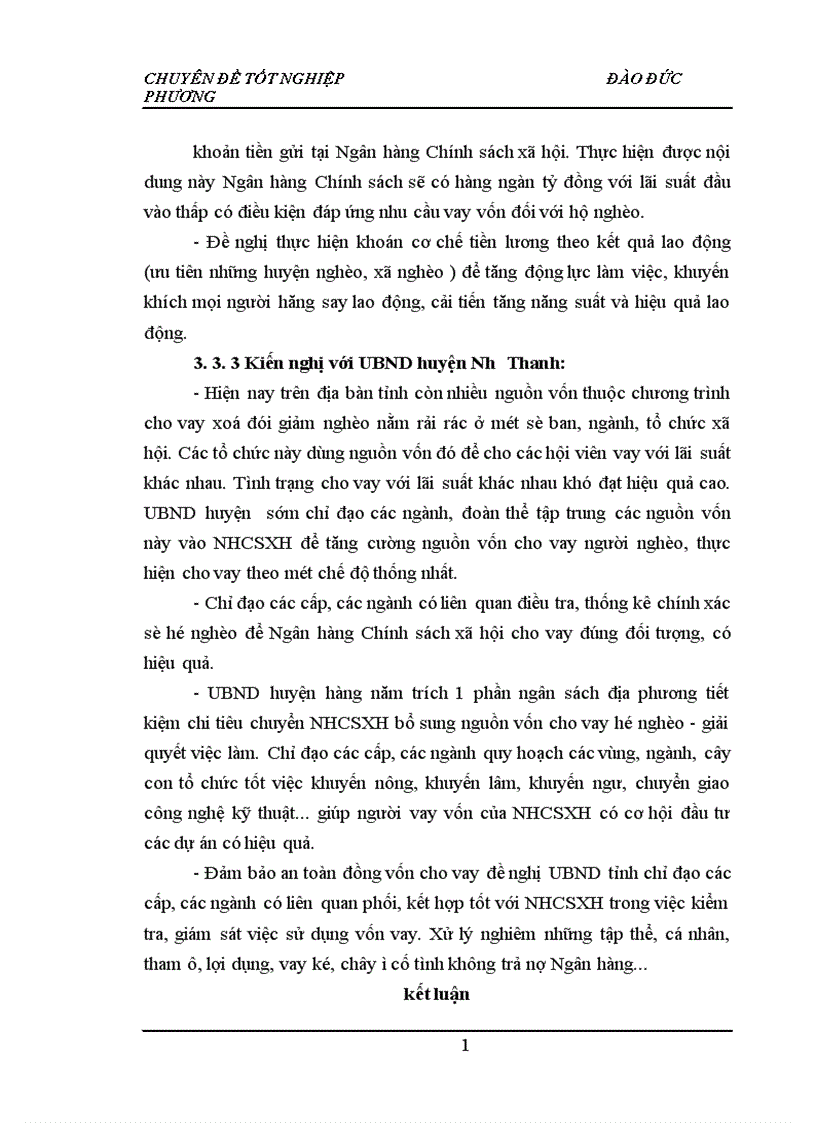 image for page Cho vay hộ nghèo tại Ngân hàng Chính sách xã hội Huyện Như Thanh Tỉnh Thanh Hoá Thực trạng và giải pháp 1