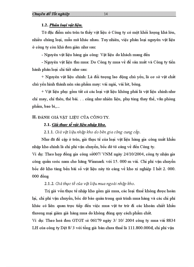 image for page Tổ chức công tác hạch toán nguyên vật liệu ở Công ty Cổ phần may Hồ Gươm 1