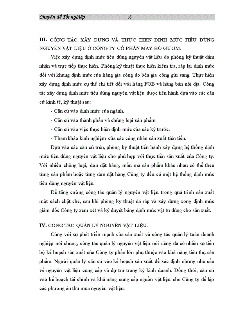 image for page Tổ chức công tác hạch toán nguyên vật liệu ở Công ty Cổ phần may Hồ Gươm 1