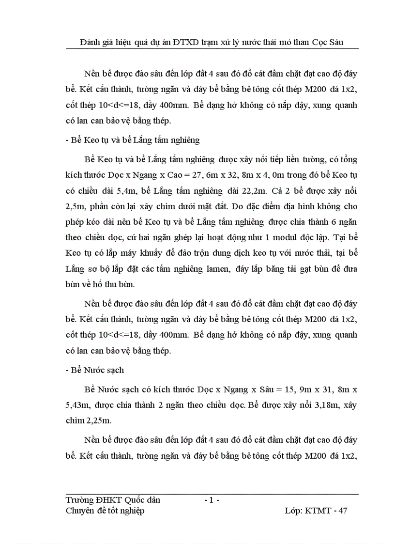 image for page Đánh giá hiệu quả dự án đầu tư xây dựng Trạm xử lý nước thải mỏ than Cọc Sáu