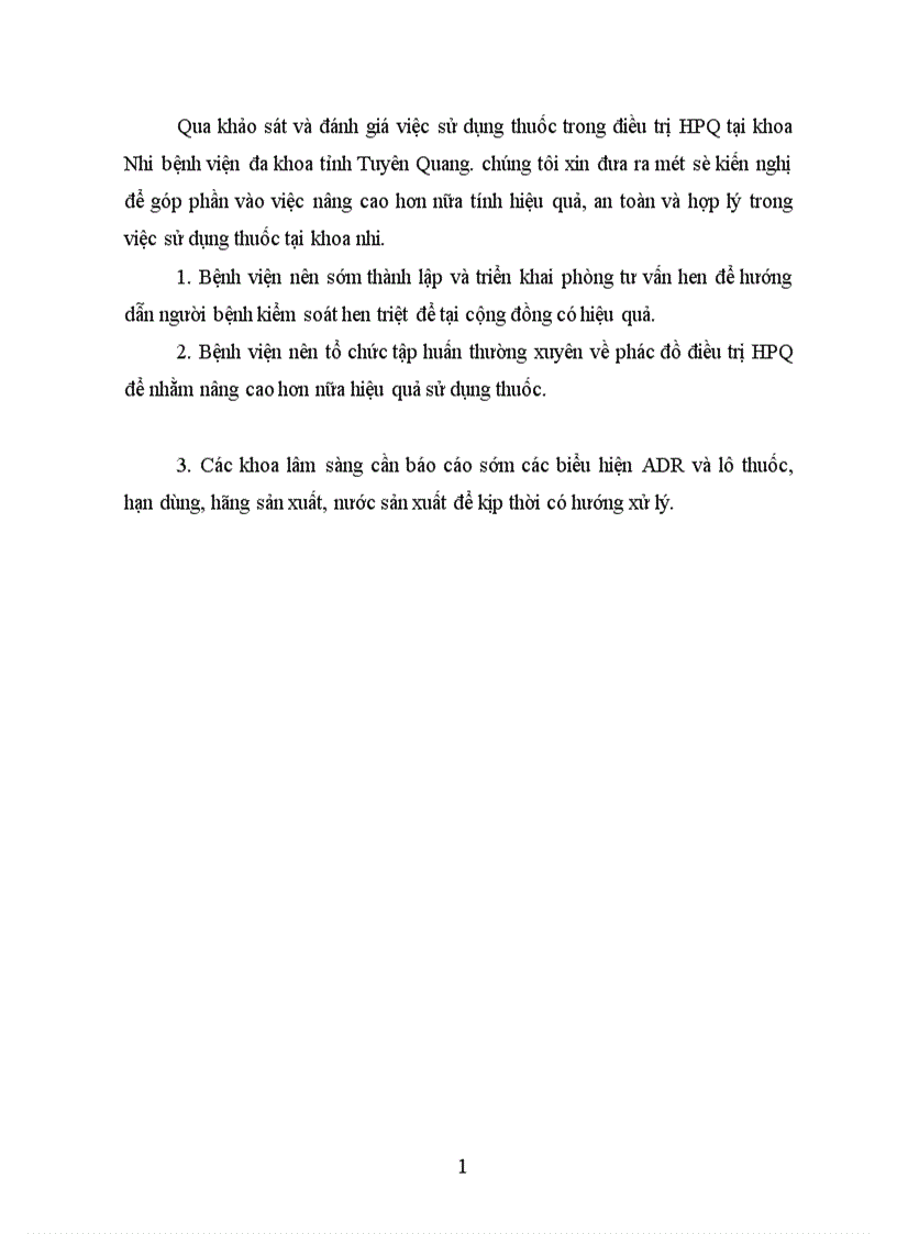 image for page Khảo sát thuốc đã được sử dụng trong điều trị HPQ cho trẻ em từ 1 15 tuổi tại khoa Nhi bệnh viện đa khoa tỉnh Tuyên Quang