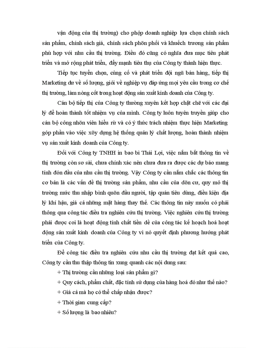 image for page Một số biện pháp nhằm đẩy mạnh hoạt động tiêu thụ sản phẩm của Công ty TNHH in bao bì Thái Lợi 1