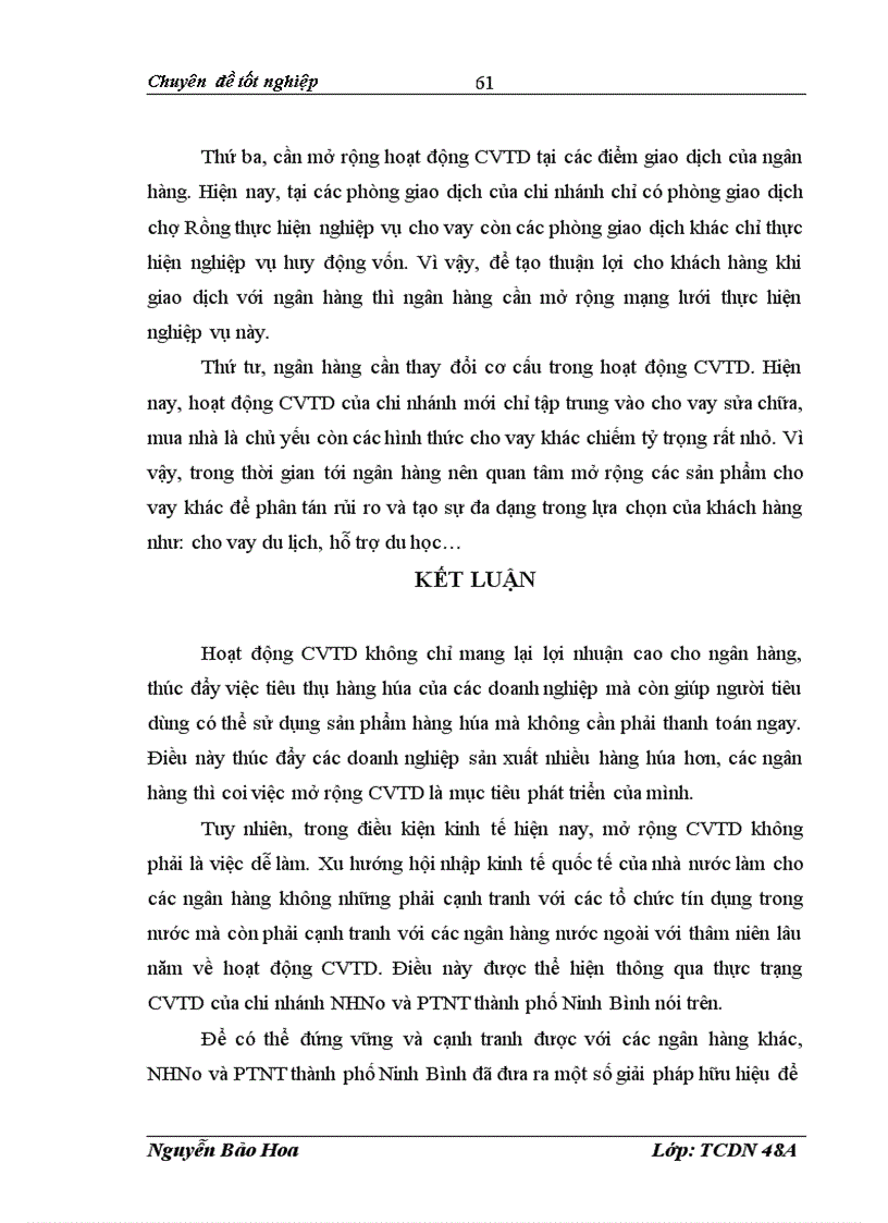 image for page Mở rộng cho vay tiêu dùng tại NHNo PTNT thành phố Ninh Bình 1