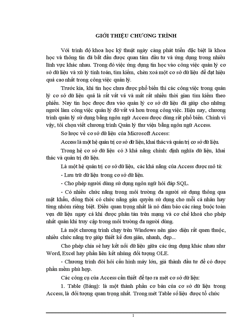 image for page Quản lý thư viện được xây dựng trên hệ quản trị cơ sở dữ liệu Access97