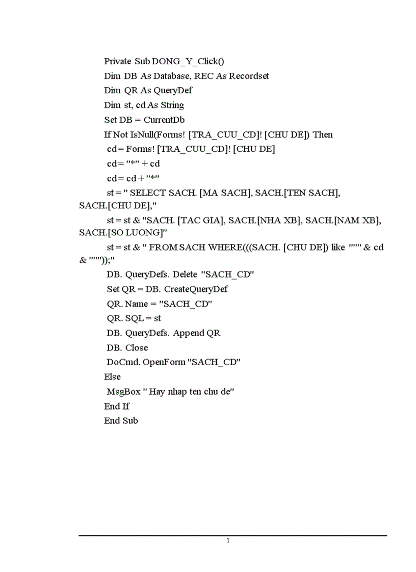 image for page Quản lý thư viện được xây dựng trên hệ quản trị cơ sở dữ liệu Access97