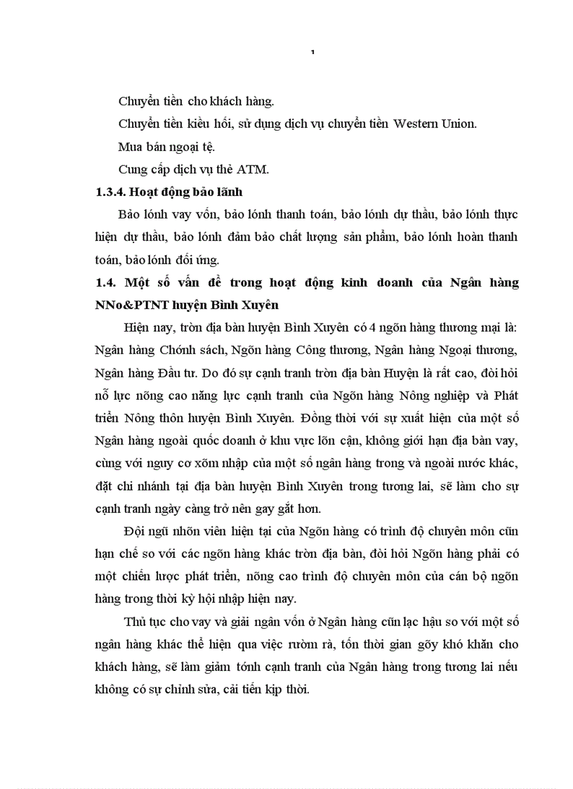 image for page Hoàn thiện hoạt động thẩm định dự án đối với doanh nghiệp của Ngân hàng Nông nghiệp và Phát triển Nông thôn huyện Bình Xuyên