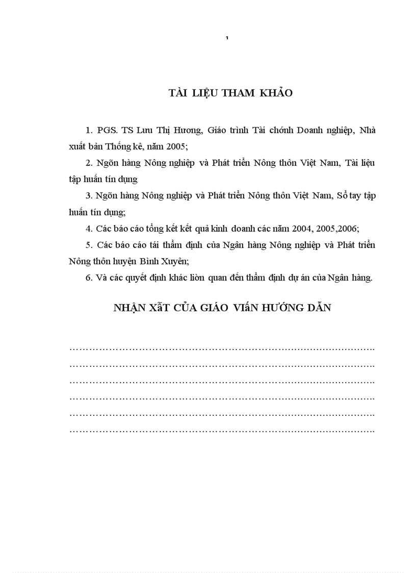image for page Hoàn thiện hoạt động thẩm định dự án đối với doanh nghiệp của Ngân hàng Nông nghiệp và Phát triển Nông thôn huyện Bình Xuyên