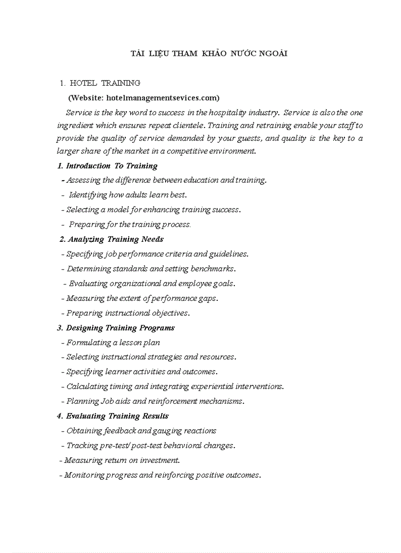 image for page Giải pháp tăng cường đào tạo và bồi dưỡng nhân lực tại nhà khách La Thành