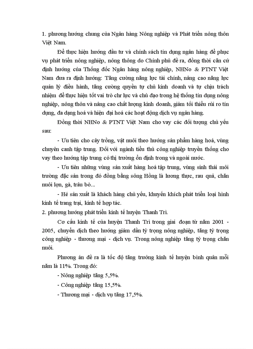 image for page Phương hướng và giải pháp chủ yếu huy động và sử dụng vốn tín dụng ngân hàng để phát triển kinh tế hộ sản xuất ở huyện Thanh Trì 1