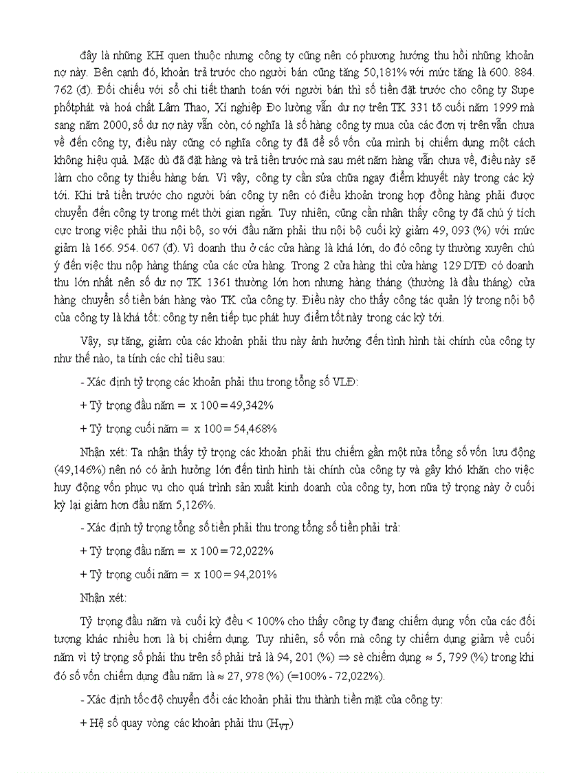 image for page Phân tích tình hình tài chính của doanh nghiệp thông qua Bảng cân đối kế toán năm 2000