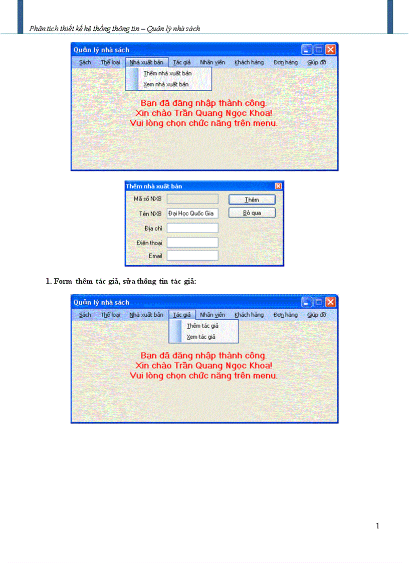 image for page Phân tích thiết kế hệ thống thông tin Quản lý nhà sách 1